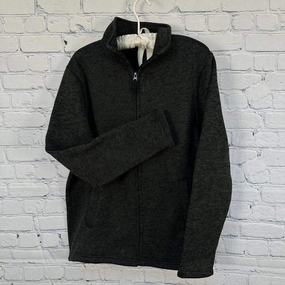 Beverly Hills Polo Club Full Zip‎ Sweater Jacket, Size Medium, Dark Gray - Picture 1 of 7
